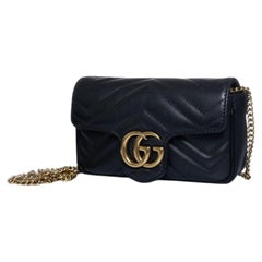 Gucci, Mini marmont bag in black leather