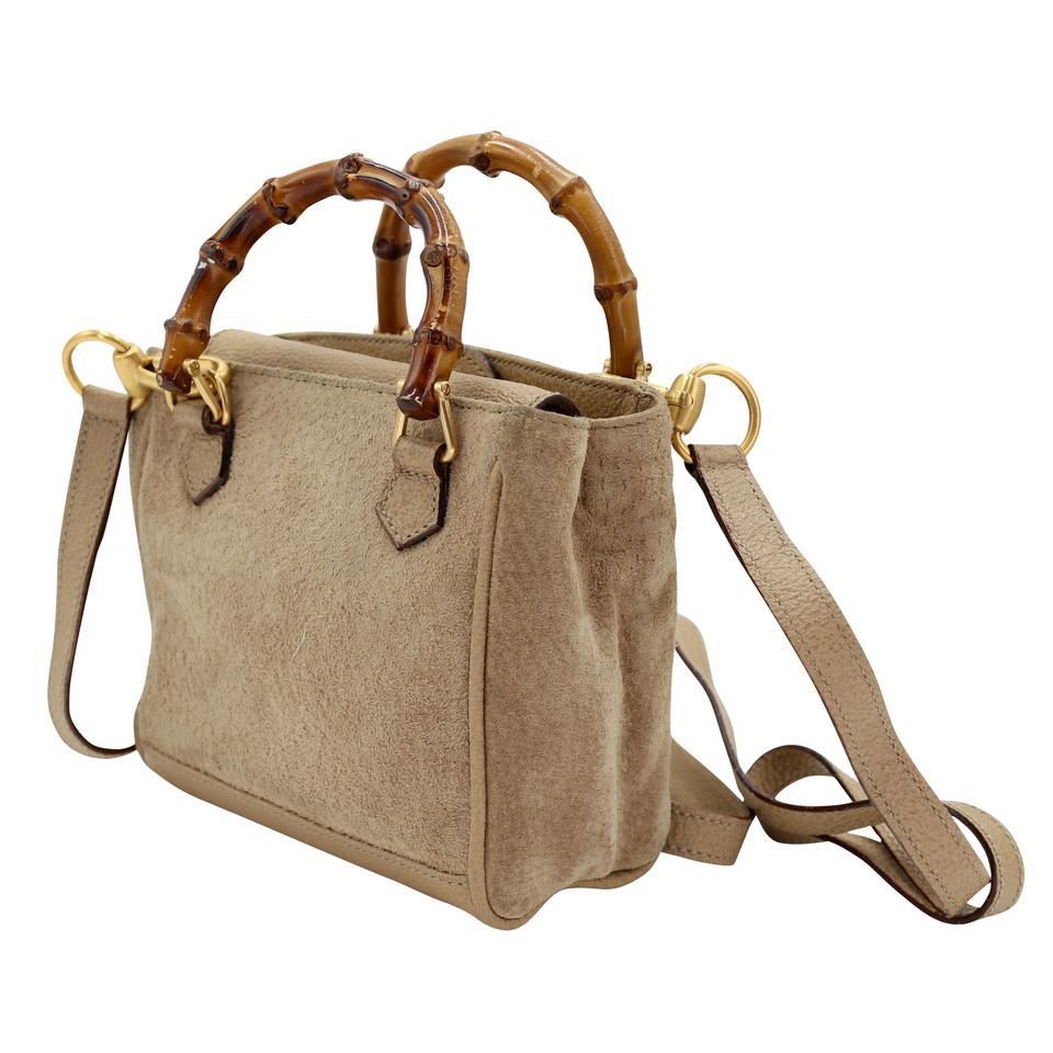 Gucci Mini bolso cruzado de ante micro bambú GG-B0509P-0004 en Bueno estado para la venta en Downey, CA