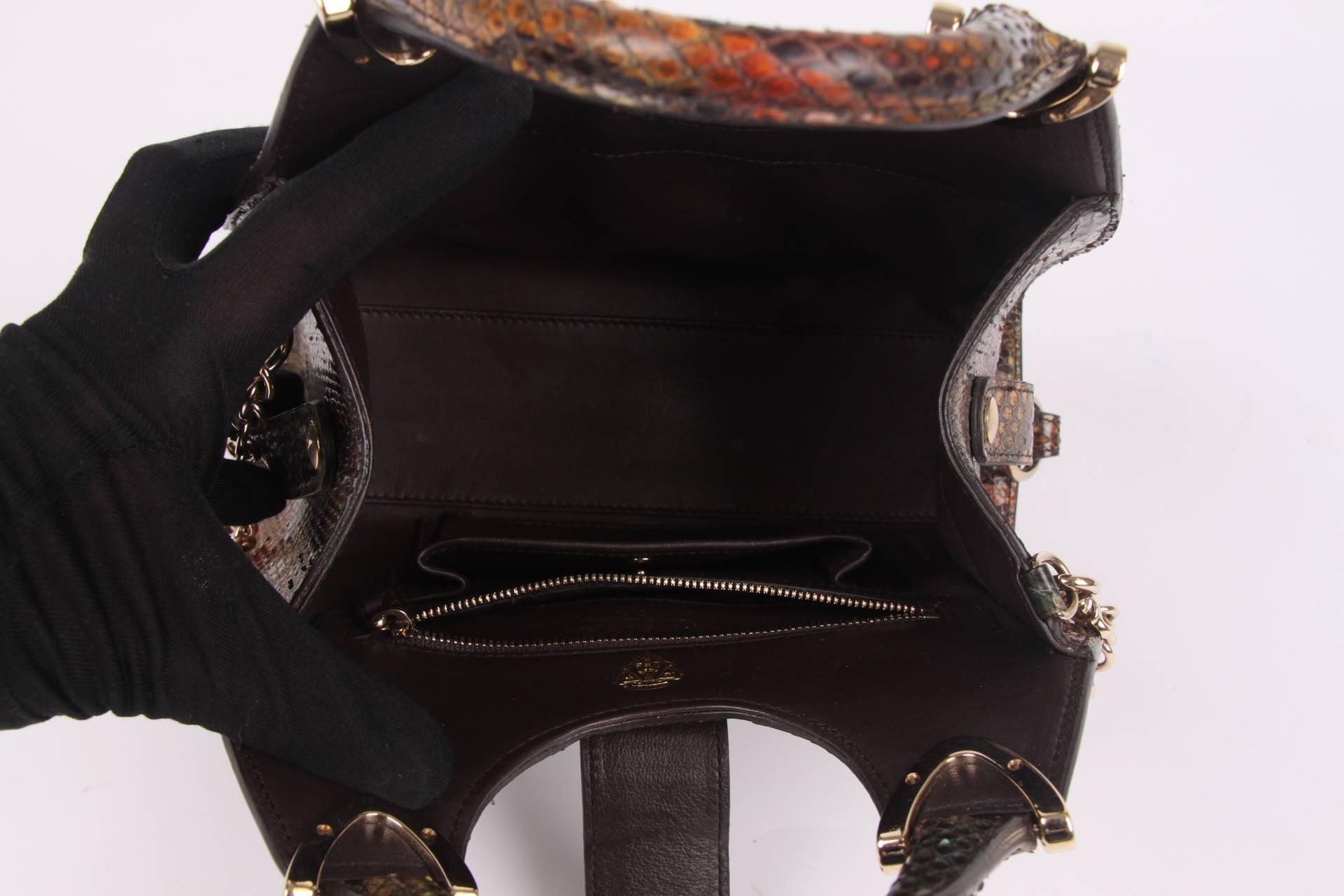 Gucci Mini Python Stirrup Top Handle Bag - multi color 2