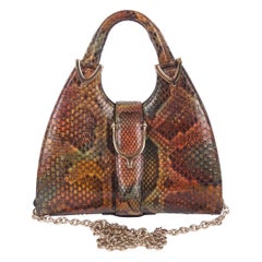 Gucci Mini Python Stirrup Top Handle Bag - multi color