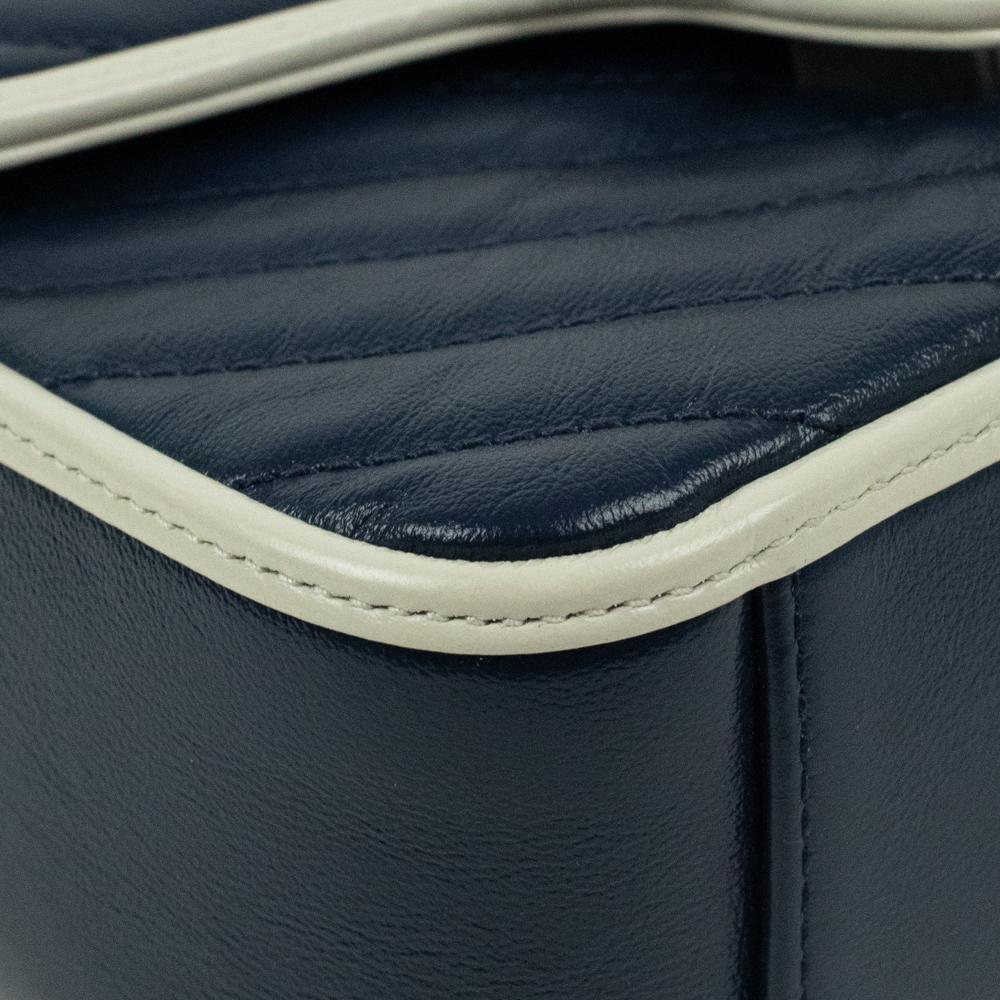 Gucci, Mini Top Handle Marmont in blue leather 4