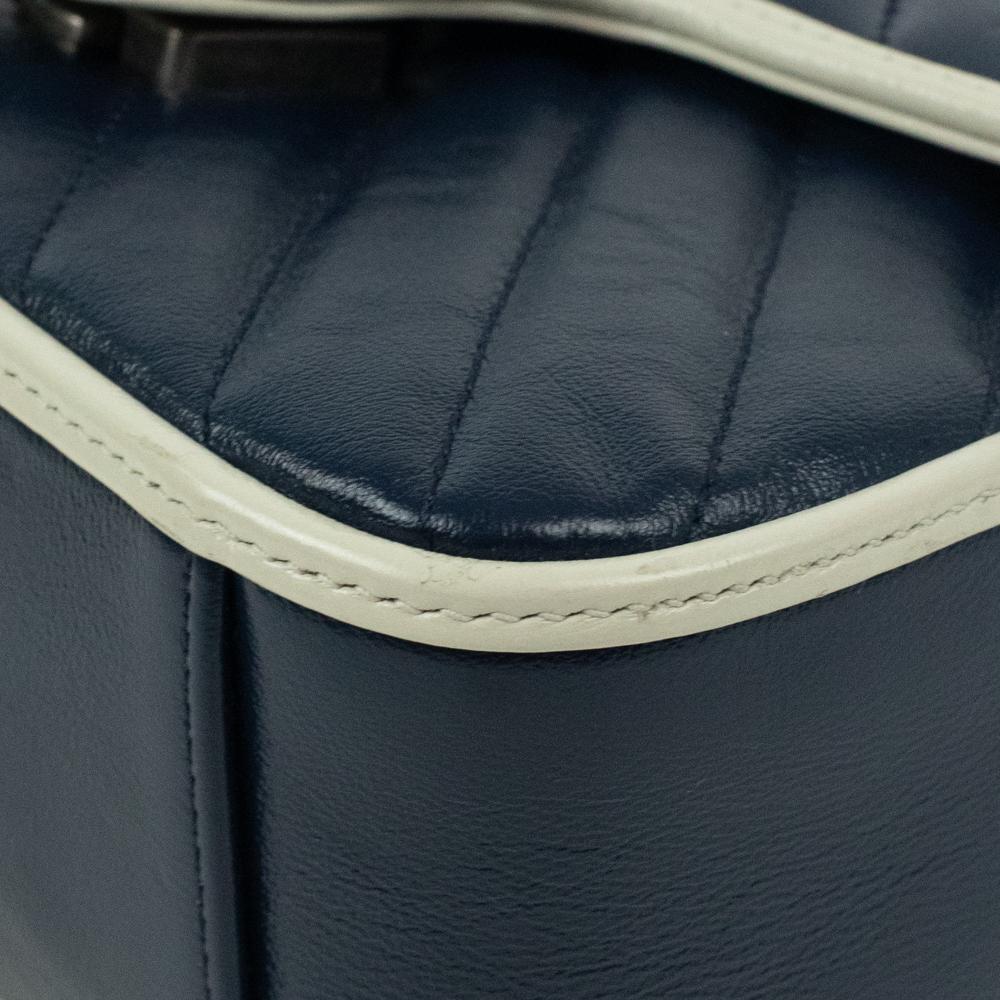 Gucci, Mini Top Handle Marmont in blue leather 5