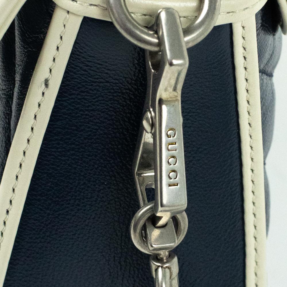 Gucci, Mini Top Handle Marmont in blue leather 9