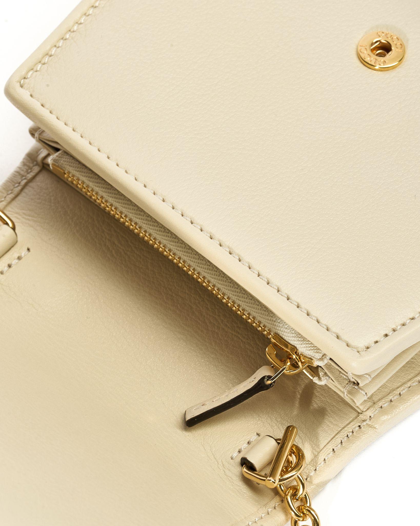Gucci Mini Wallet Blondie Chain Bianco in vendita 5