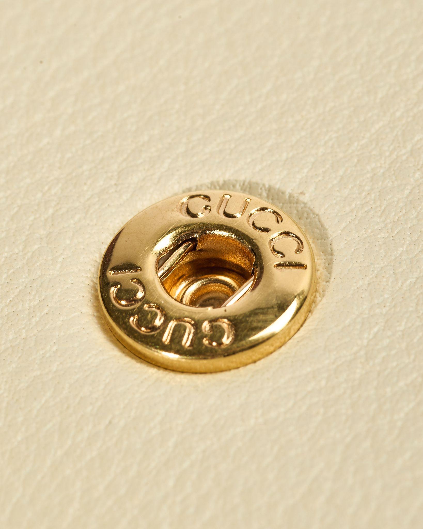 Gucci Mini Wallet Blondie Chain Bianco in vendita 10