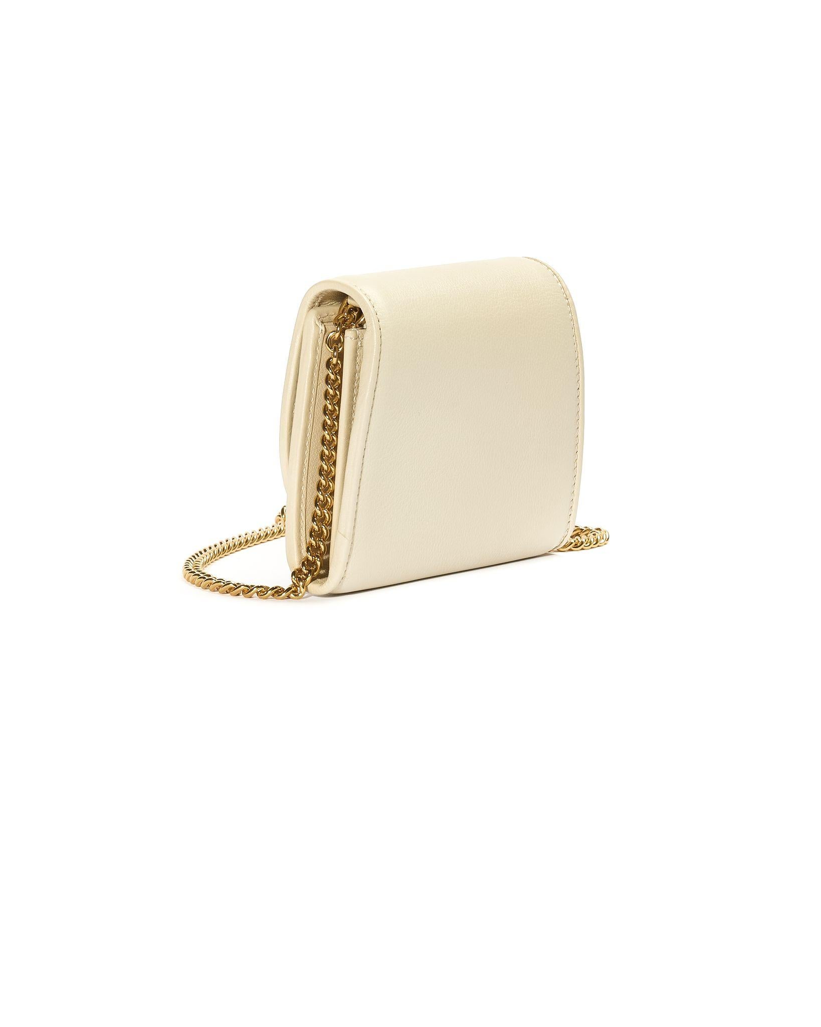 Gucci Mini Wallet Blondie Chain Bianco in vendita 1