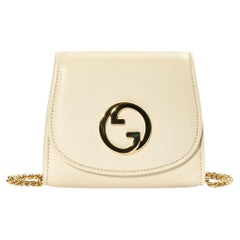 Gucci Mini Wallet Blondie Chain White