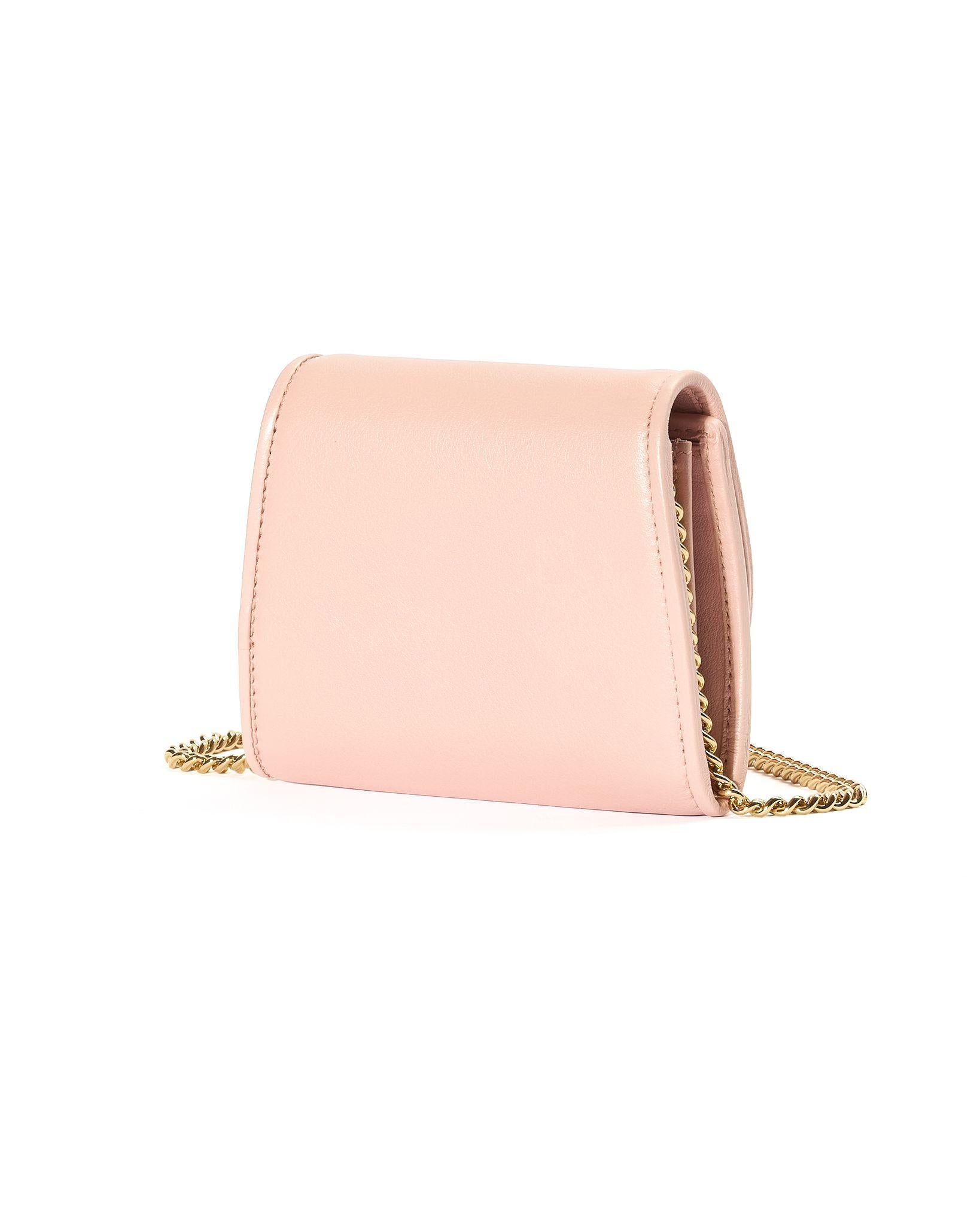 Women's Gucci Mini Wallet Blondie Chain Pink For Sale