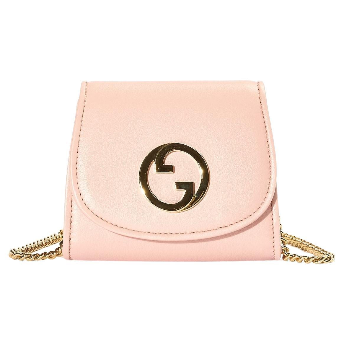 Gucci Mini Wallet Blondie Chain Pink For Sale