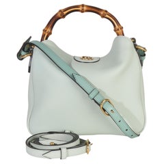 Gucci Mint Green Calfskin Bamboo Small Diana Shoulder Bag