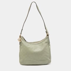 Gucci Mint Green Guccissima Leather Zip Shoulder Bag