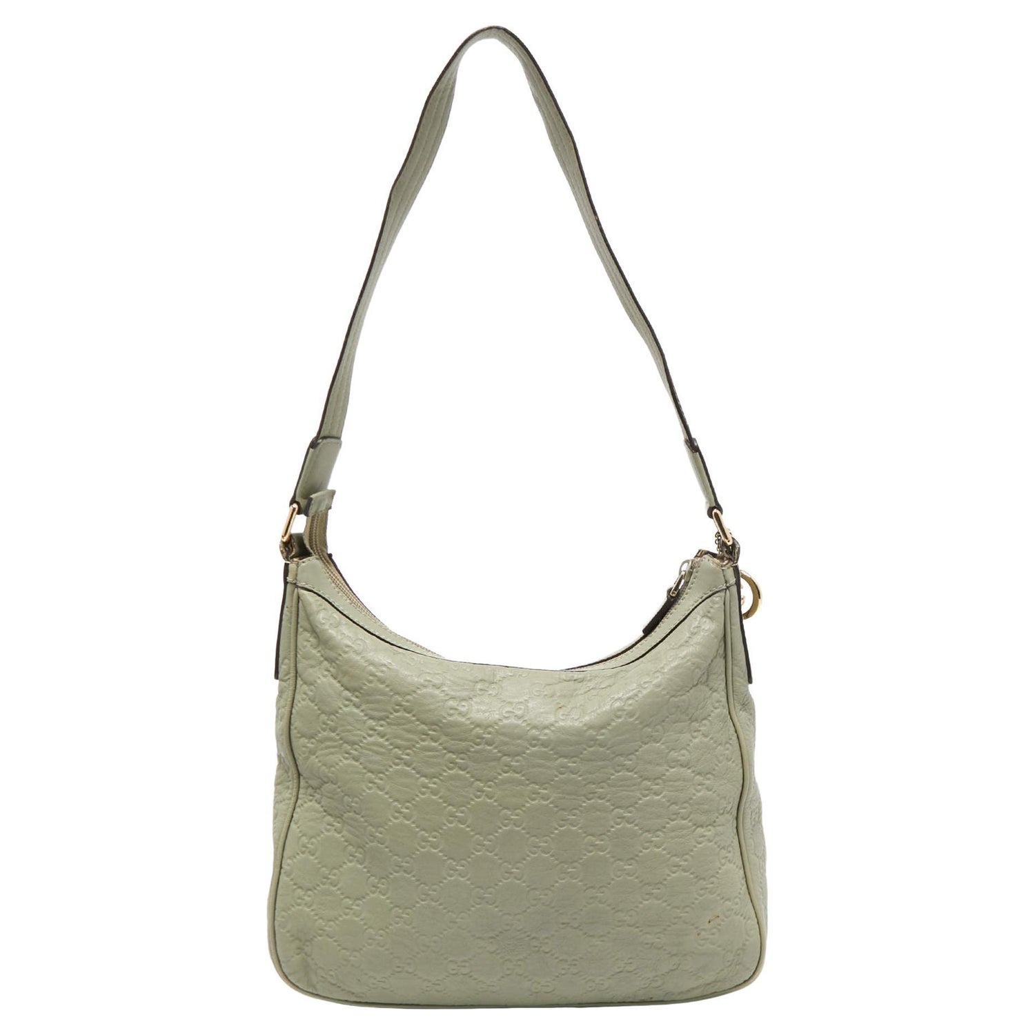 Gucci Beige/White GG Canvas Small D-Ring Hobo Bag - Yoogi's Closet