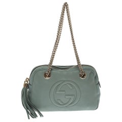 Gucci Mint Green Leather Medium Soho Chain Shoulder Bag