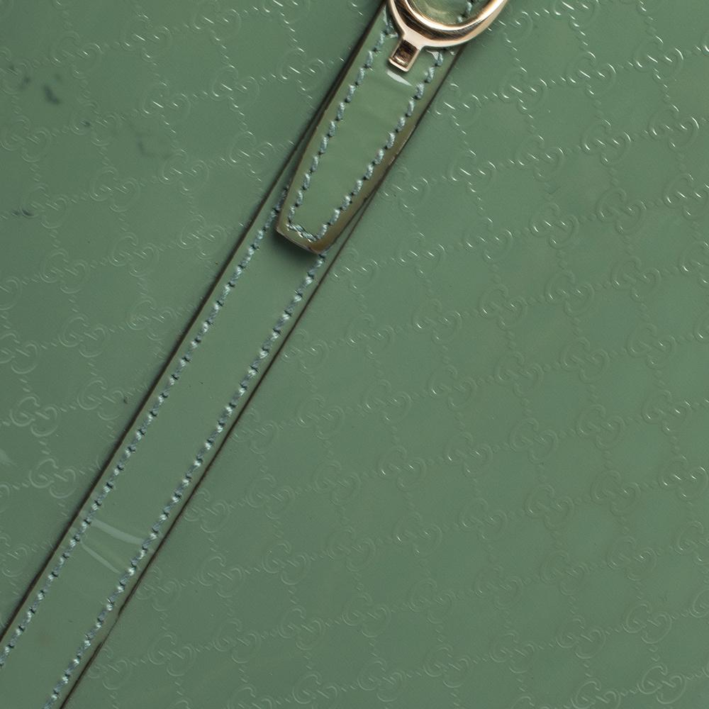 Gucci Mint Green Microguccissima Patent Leather Nice Satchel 5