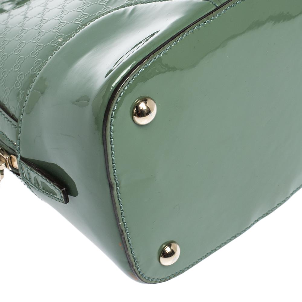 Gucci Mint Green Microguccissima Patent Leather Nice Satchel 3