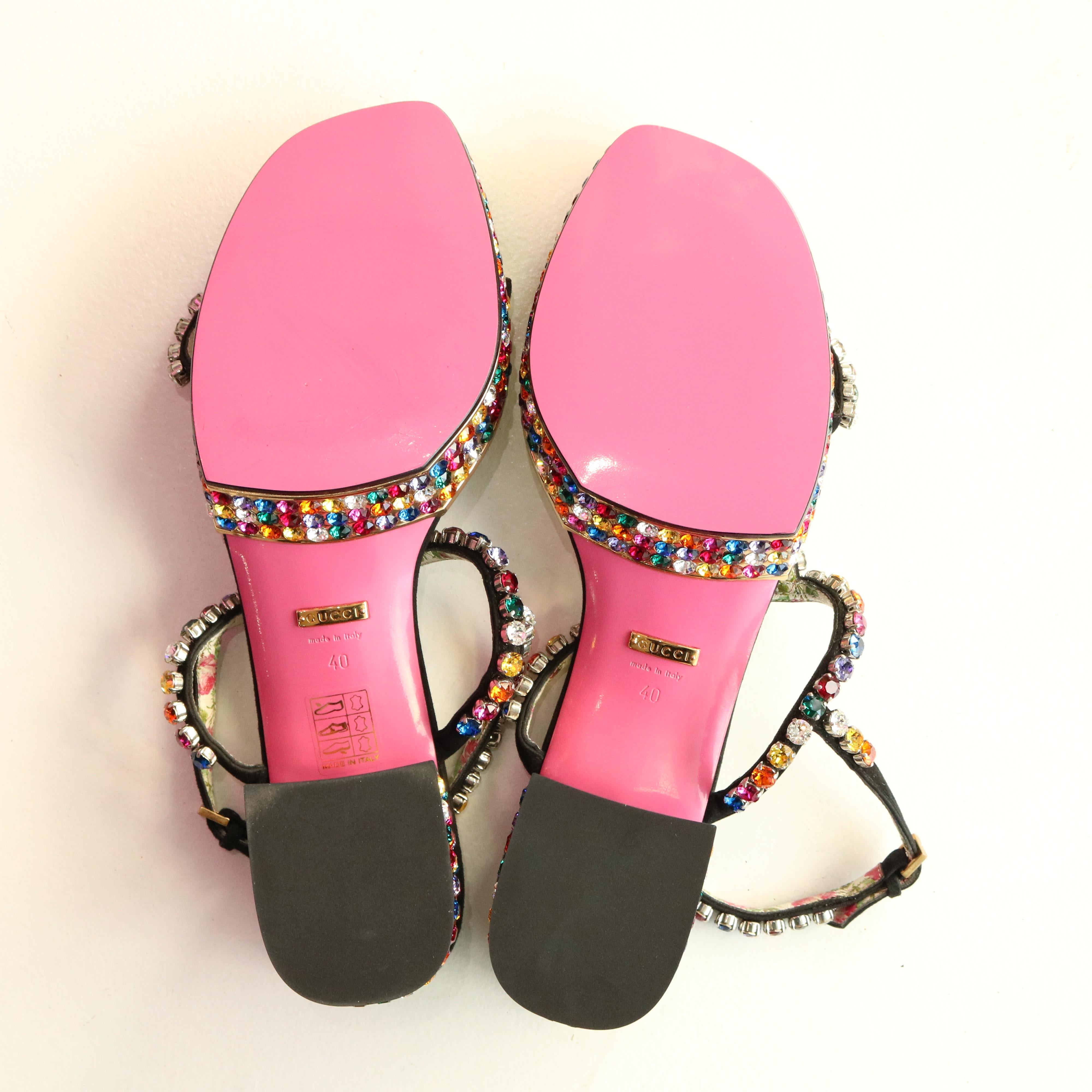gucci embellished sandals