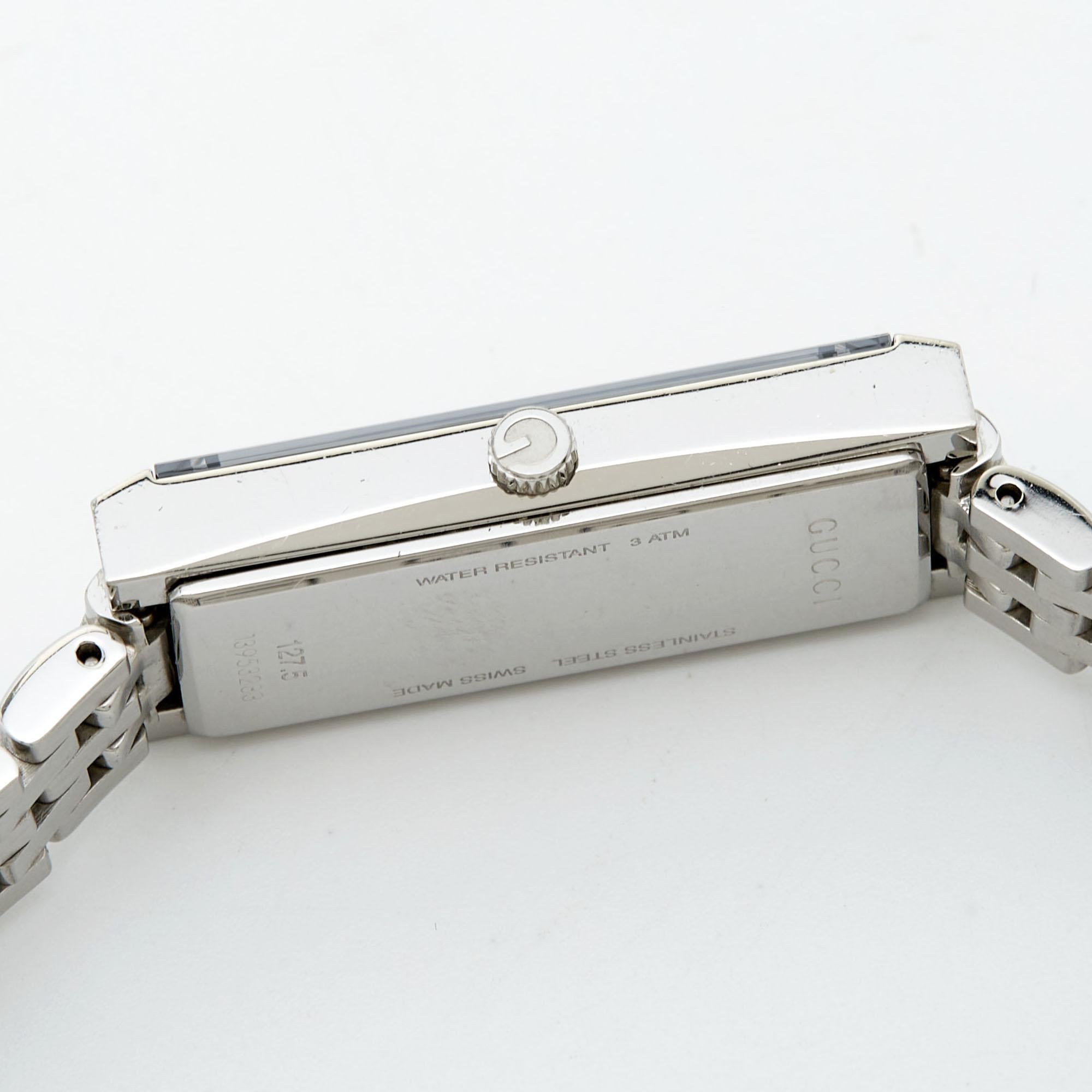 Gucci Mirror Brown Stainless Steel G-Frame YA127501 Women's Wristwatch 14 mm 1