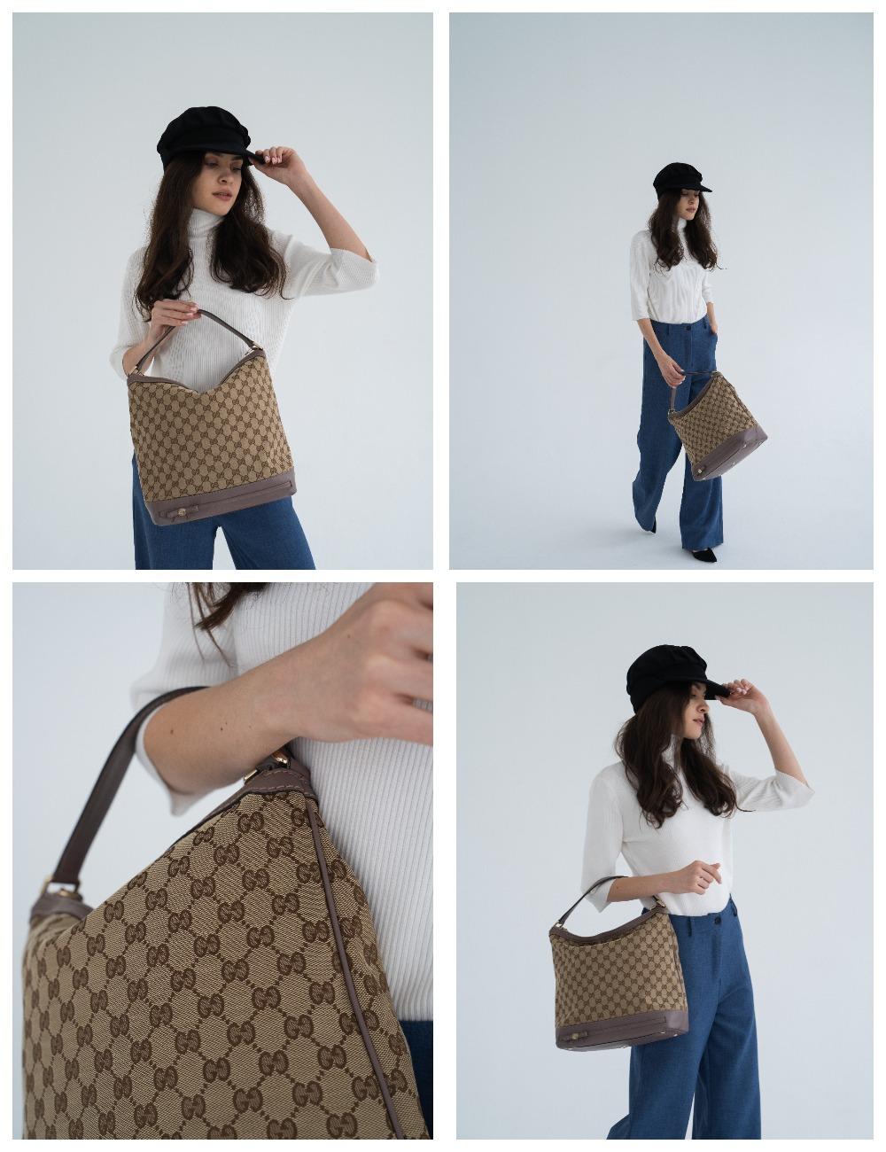 Gucci Miss GG Hobo bag Mayfair Beige 257064 In Excellent Condition For Sale In Алматинский Почтамт, KZ