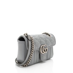 Gucci Mixed Matelasse Leather GG Marmont Aria Small Flap Bag