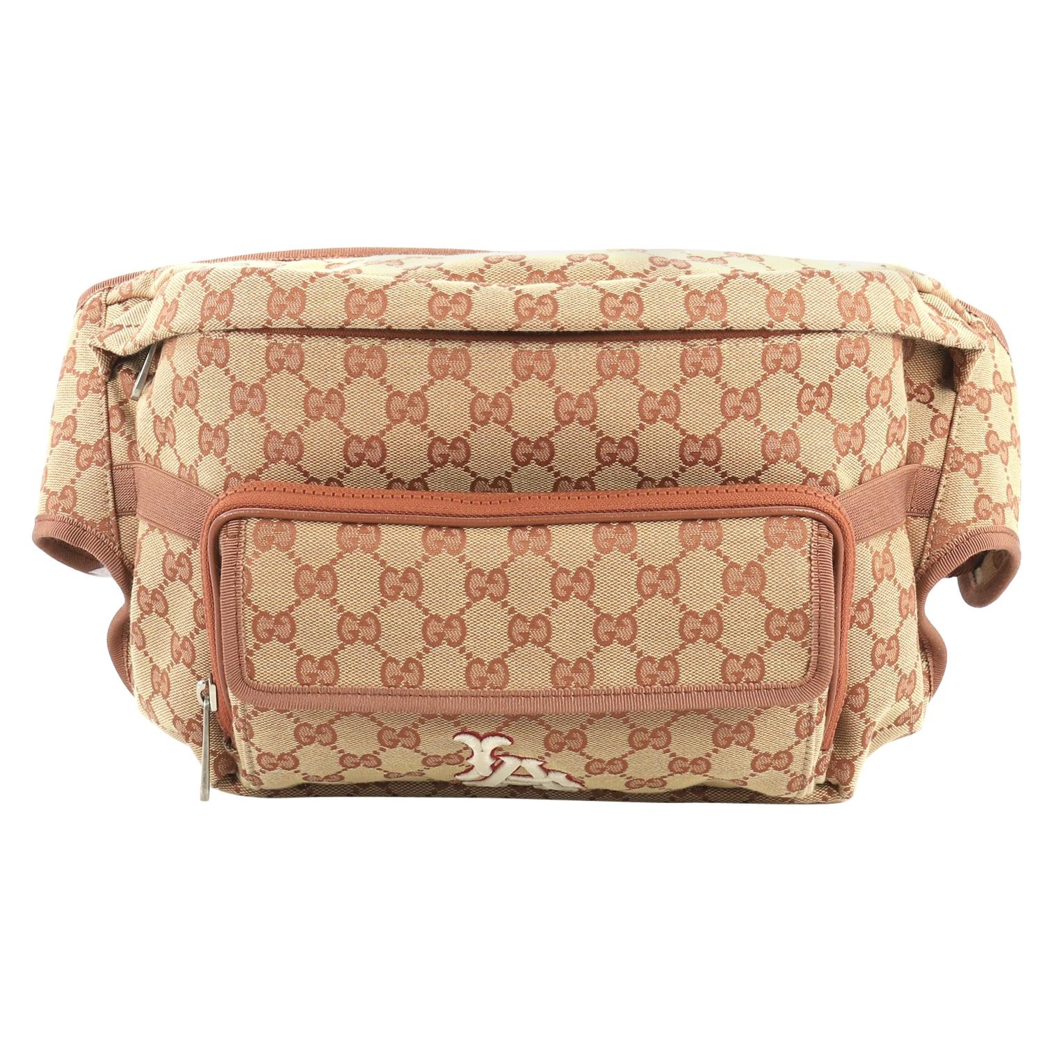 Gucci MLB Convertible Belt Bag GG Canvas With Applique