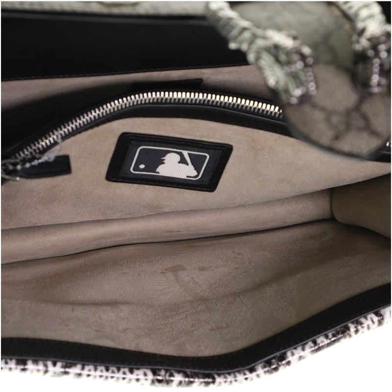 Gucci MLB Dionysus Bag Embroidered GG Coated Canvas with Python Small In Good Condition In NY, NY