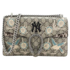 Gucci  MLB Dionysus Bag Embroidered GG Coated Canvas with Python Small