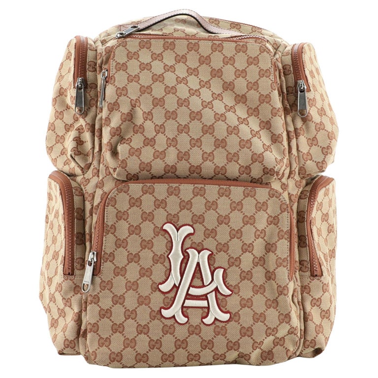Gucci MLB Front Pocket Backpack GG Canvas with Applique Large at 1stDibs
