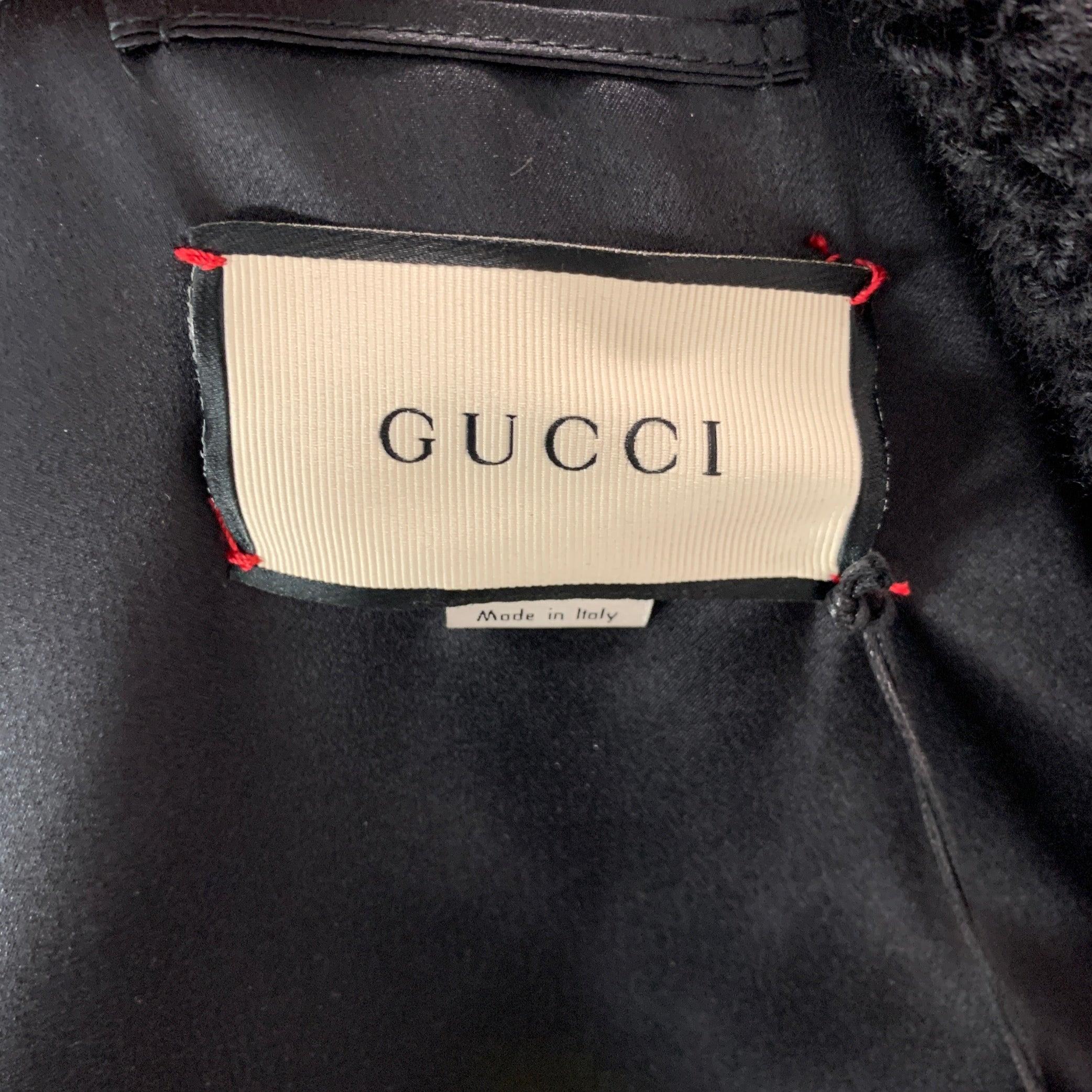 GUCCI MLB Giants Fall 2018 Size M Red & Silver Polyamide Embellishment Jacket For Sale 3