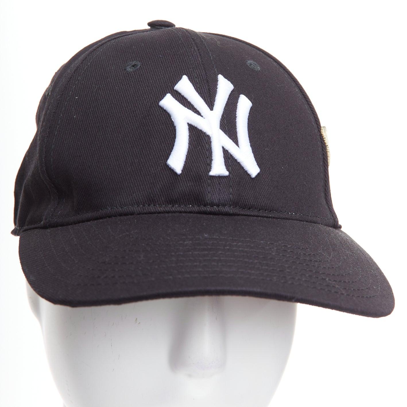 GUCCI MLB NY YANKEE red logo butterfly black white cotton cap 57-61cm 2