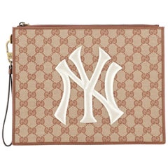 Gucci MLB Zip Pouch GG Canvas With Applique Medium