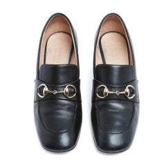 Gucci Mocassins Escarpins EU39 Horsebit Black Leather Pumps Loafers UK6 US8.5