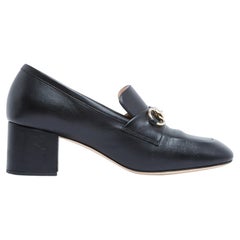 Gucci Mocassins Escarpins EU39 Horsebit Black Leather Pumps Loafers UK6 US8.5