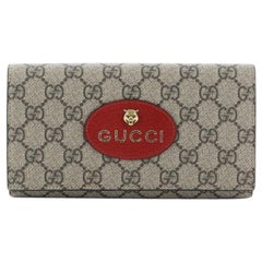 Gucci Model: Neo Vintage Continental Wallet GG Coated Canvas