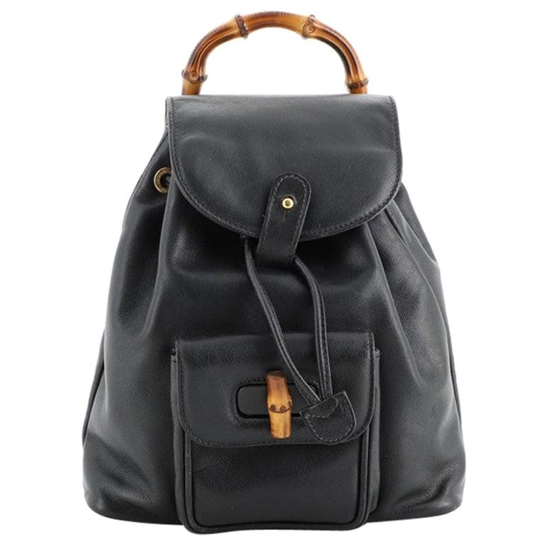  Gucci Model: Vintage Bamboo Backpack Leather Mini