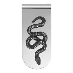 Gucci Money Clip with Snake Motif Design in Sterling Silver YBF456904001