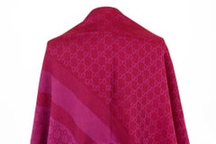 Gucci Monogram 2 tone Fuchsia Shawl NEW