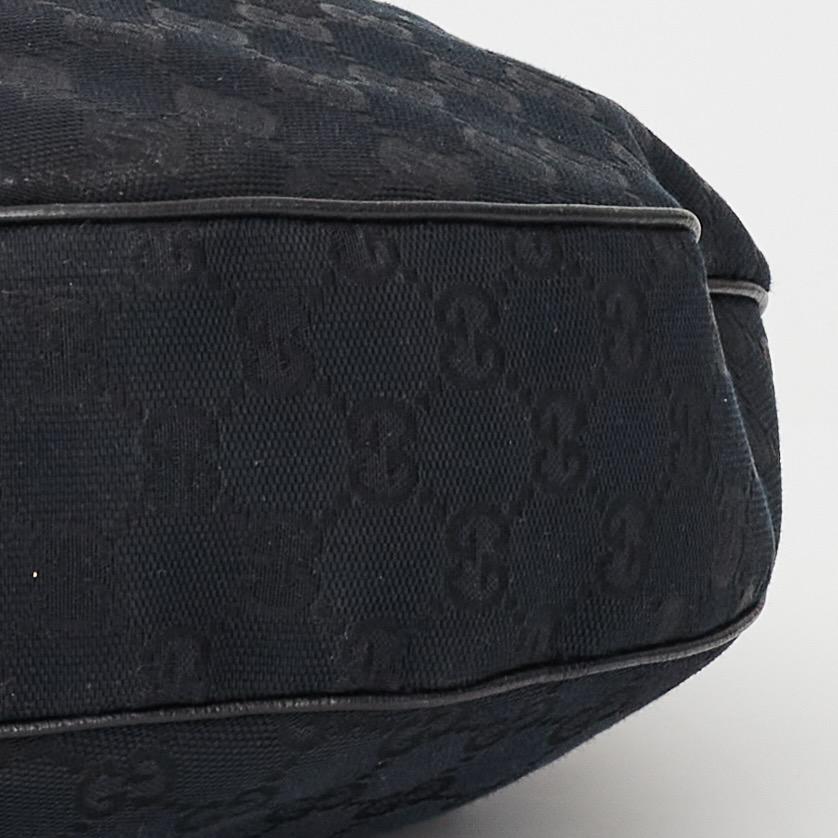 Gucci Monogram Bamboo Ring Black Hobo Shoulder Bag (137577) 5