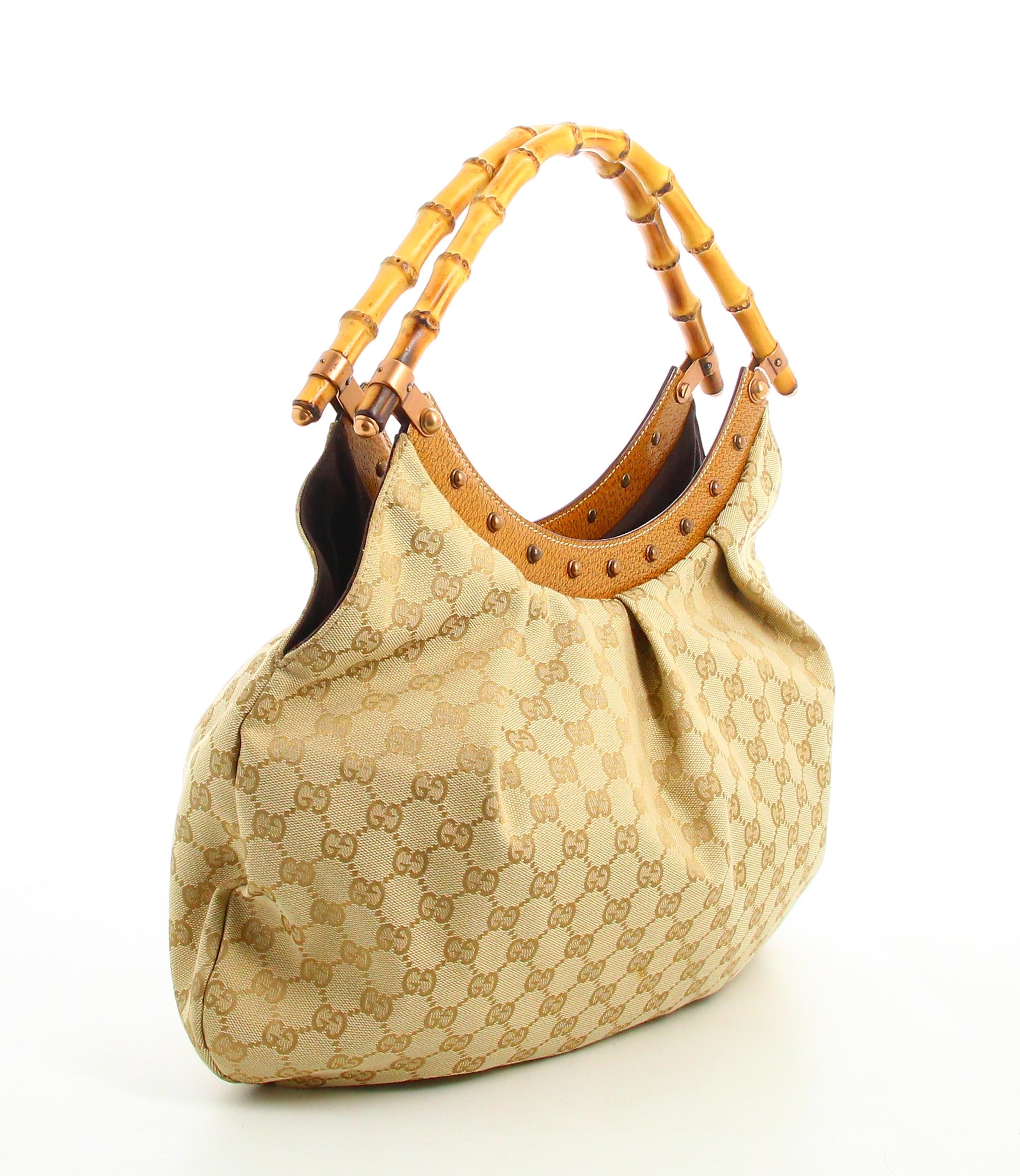 Gucci Monogram Beige Handbag  For Sale 1