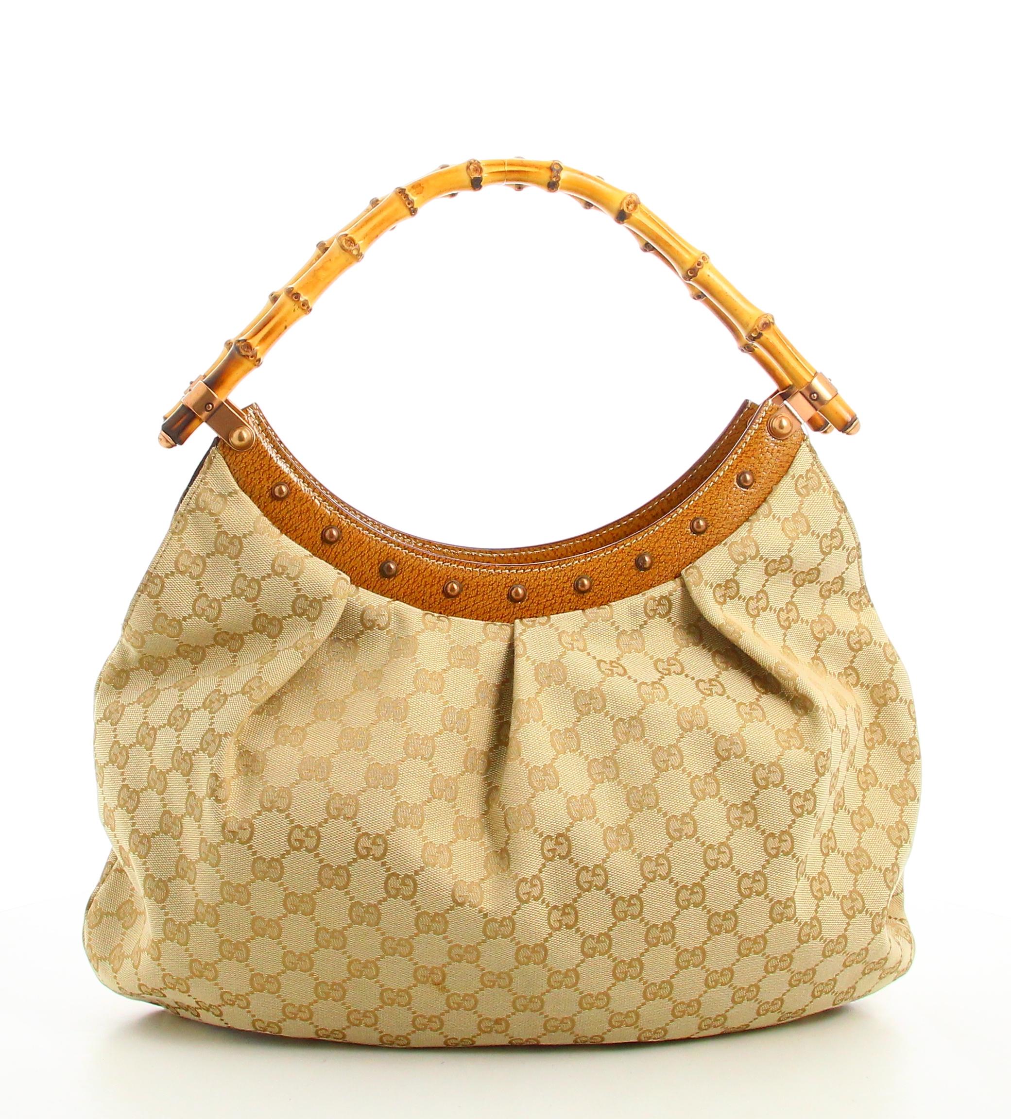 Gucci Monogram Beige Handbag  For Sale 2