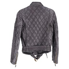 Gucci Monogram Biker Jacket in Black Leather