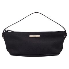 Gucci Monogram Black Boat Pochette Bag