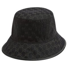 Gucci Monogram Black Bucket Hat