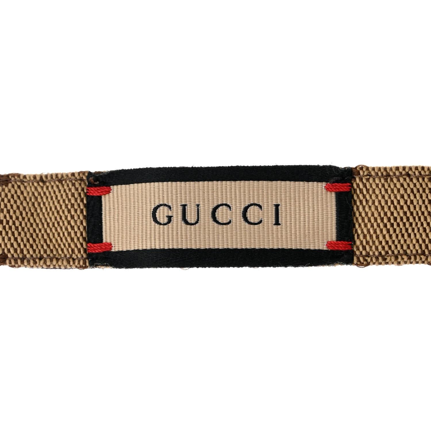 Gucci Monogram Brown Canvas Reversible Bucket Hat S For Sale 3