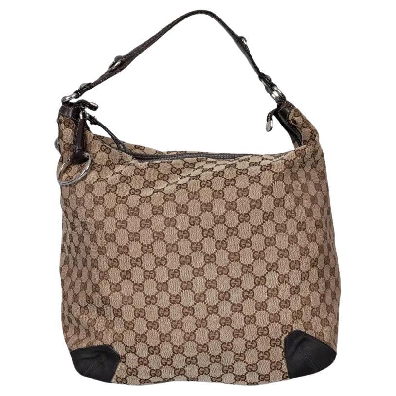Sac hobo en toile et cuir Monogram de Gucci