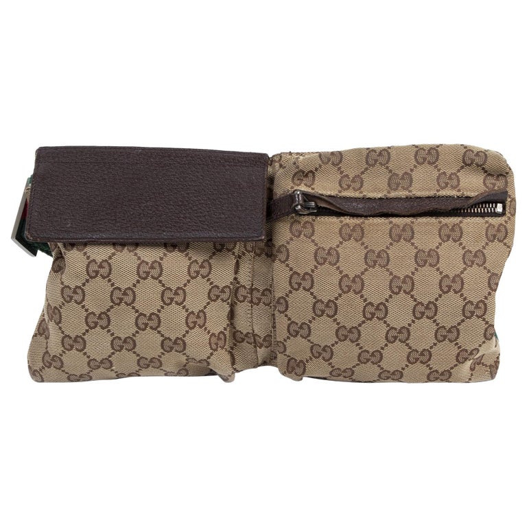 Gucci Monogram Canvas Belt Bag at 1stDibs | gucci belt bag, gucci belt