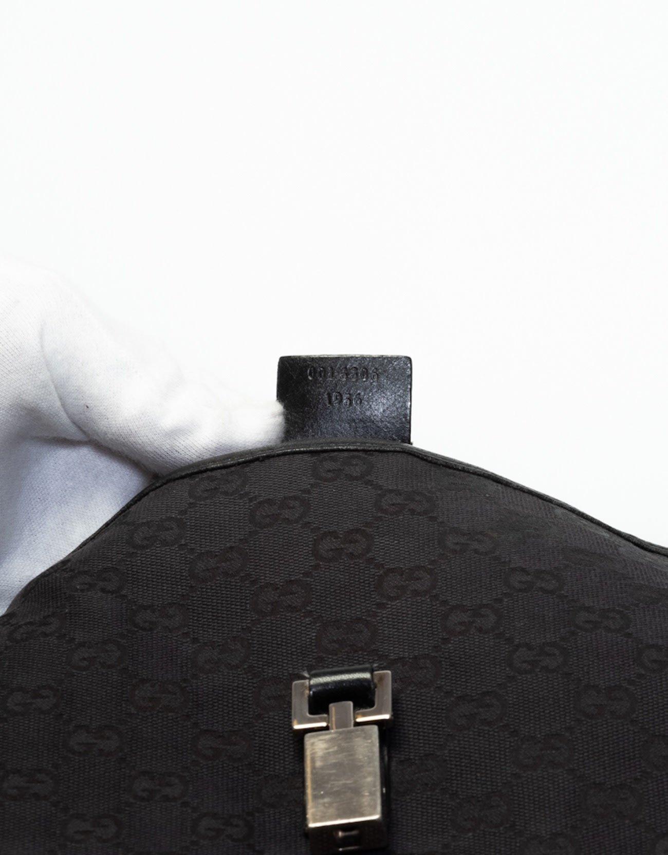 Gucci Monogram Canvas Black Jackie Hobo Bag 4