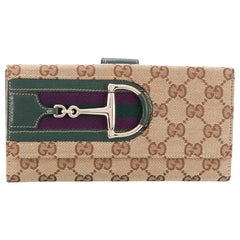 Gucci Monogram Canvas Continental Wallet