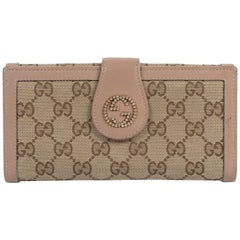 Gucci Monogram Canvas Dusty Pink Wallet