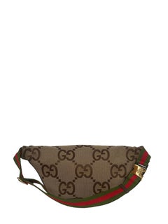 Gucci Monogram Canvas Jumbo Unisex GG Belt Bag Crossbody