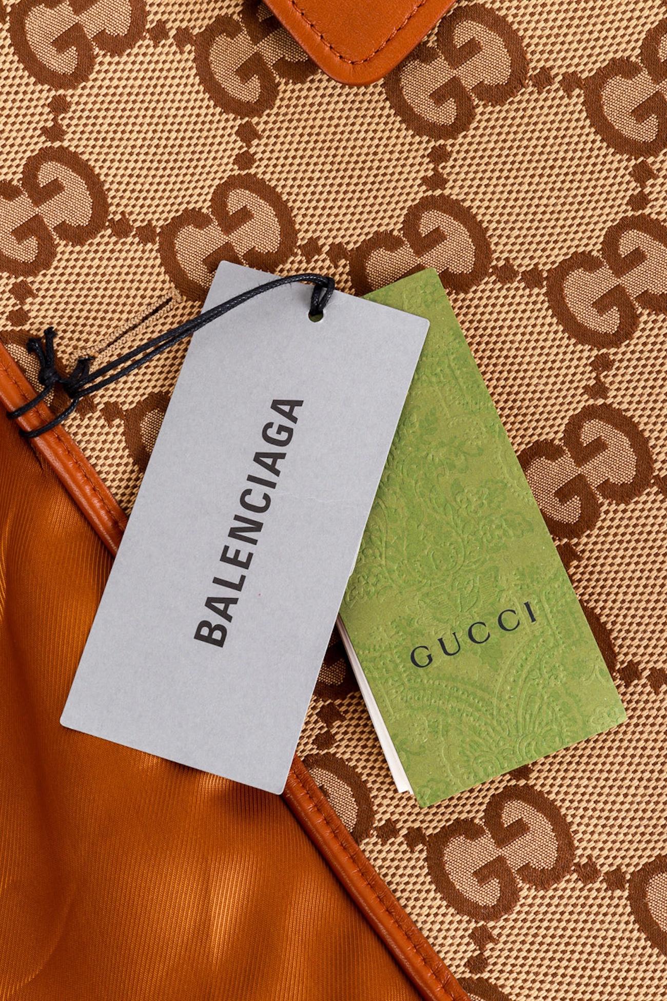 Gucci Monogram Canvas & Leather GG Hourglass Jacket (US 8-10) For Sale 1